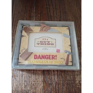 In Box Russ Its A Guy Thing Handyman at Work Resin Picture Photo Frame 4x6 Photo